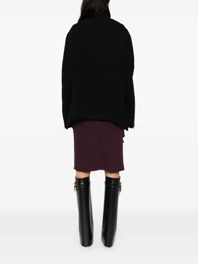 Rick Owens Black Wool Draculimo Structured Jacket