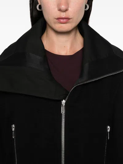Rick Owens Black Wool Draculimo Structured Jacket In Black
