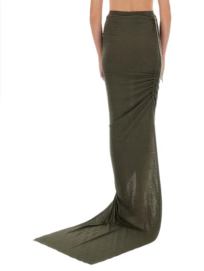 Rick Owens Edfu Skirt In Green