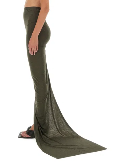 Rick Owens Edfu Skirt In Green