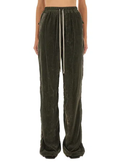 Rick Owens Dietrich Drawstring Pants In Green