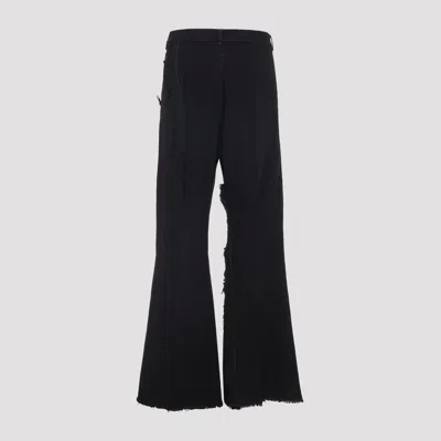 Rick Owens Casual Trousers With Frayed Detailing And Pockets In Black