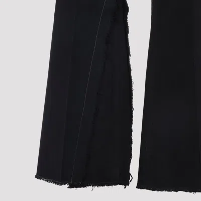 Rick Owens Casual Trousers With Frayed Detailing And Pockets In Black