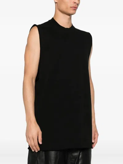 Rick Owens Sleeveless Crew Neck T-shirt With Round Shape
