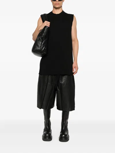 Rick Owens Sleeveless Crew Neck T-shirt With Round Shape