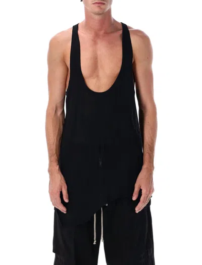 Rick Owens Pony Tank Slim In Organic Cotton Jersey In Black