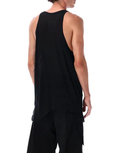 Rick Owens Pony Tank Slim In Organic Cotton Jersey In Black