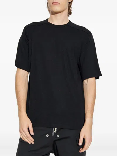 Rick Owens Short-sleeve Round-neck T-shirt In Black