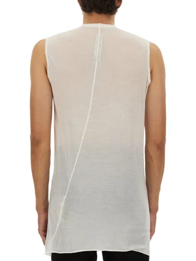 Rick Owens Sleeveless Top With Gradient Effect And Relaxed Fit In White