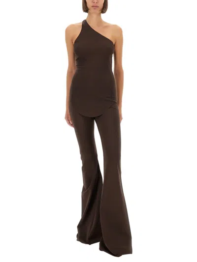 Rickowenslilies Brown Viscose Top In Black