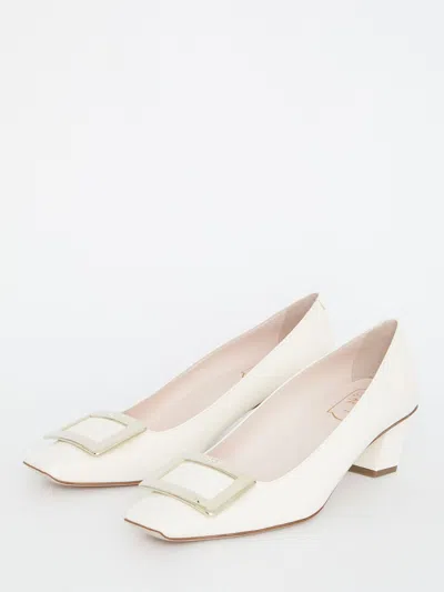 Roger Vivier Women Belle Vivier Patent Leather Ballets In White