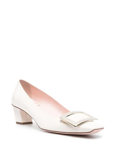 Roger Vivier Women Belle Vivier Patent Leather Ballets In White