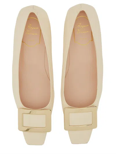 Roger Vivier Women Belle Vivier Patent Leather Ballets In White