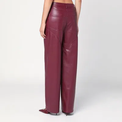 Rotate Birger Christensen Bordeaux Faux Leather Trousers