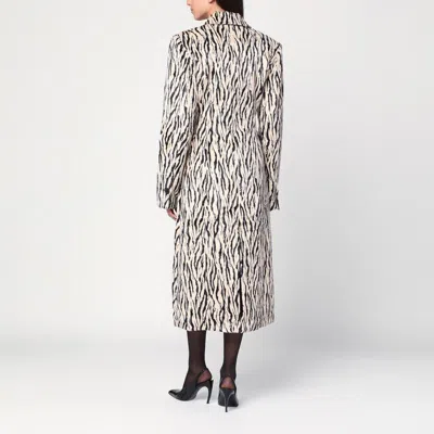 Rotate Birger Christensen Printed Faux Fur Coat In Multi
