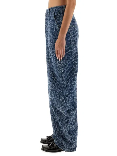Rotate Birger Christensen Rotate Birgerchristensen Wide Denim Trousers In Blue