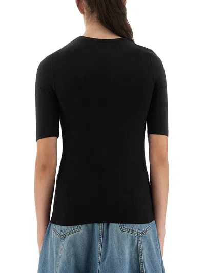 Rotate Birger Christensen Rotate Birgerchristensen Tshirt With Logo In Black