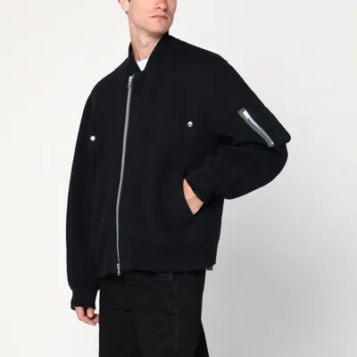Sacai Zippered Sweatshirt With Ribbed Cuffs And Pockets