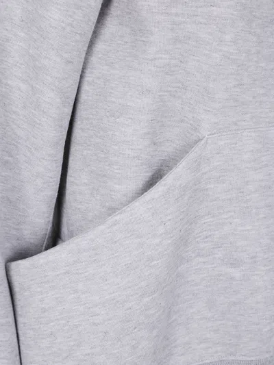 Sacai Sponge Zip-front Pocket Hoodie In Gray