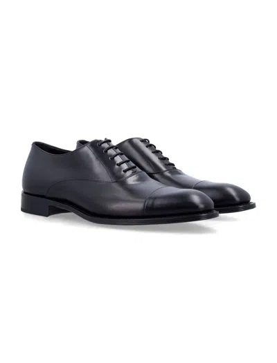 Saint Laurent Cap-toe Oxford Footwear Leather Sole In Black