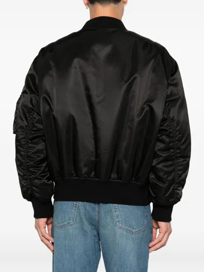 Saint Laurent Bomber Jacket In Water-repellent Nylon Serge In Black