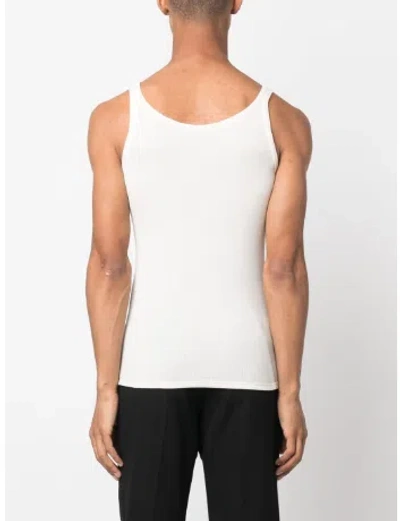 Saint Laurent Canottiera Cassandre In Gray
