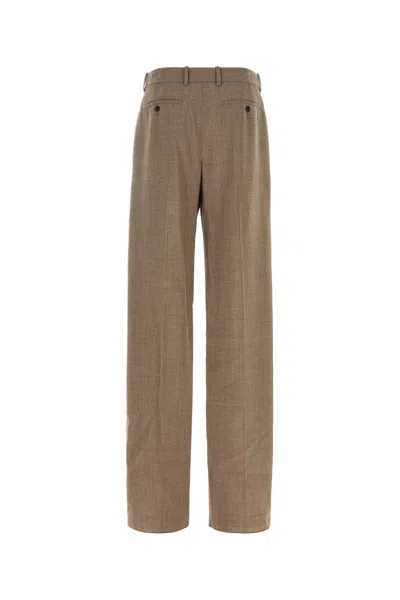 Saint Laurent Pleated Wool Trousers In Multi