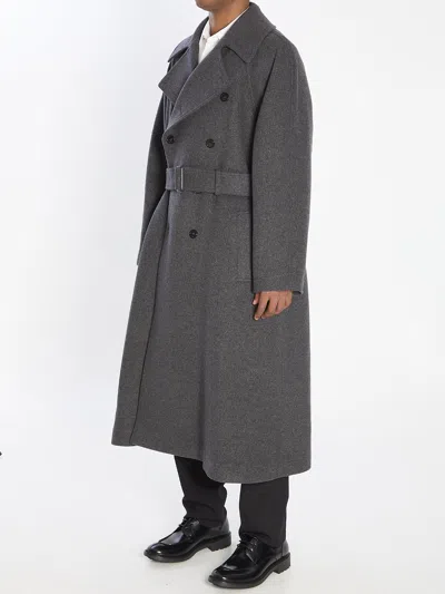 Saint Laurent Double-breasted Cashmere Trench Coat