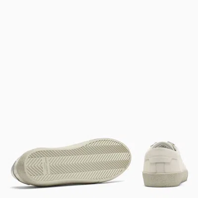 Saint Laurent White Leather Logo Sneakers