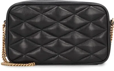 Saint Laurent Quilted Leather Camera Bag Small Leather Goods Black In Black