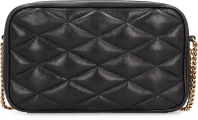 Saint Laurent Quilted Leather Camera Bag Small Leather Goods Black In Black