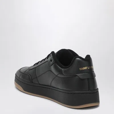 Saint Laurent Leather Logo Sneakers Sl61 In Black