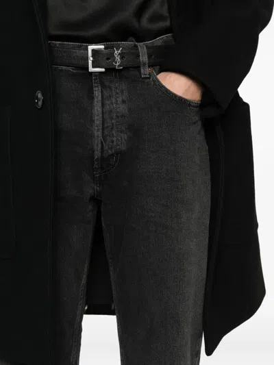 Saint Laurent Mick Jeans In Black Denim