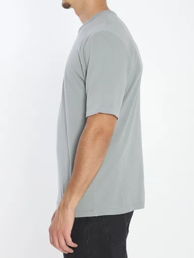 Saint Laurent Cotton Polo Shirt With Embroidery In Gray