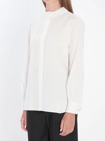 Saint Laurent Shirt In Cotton Poplin In White