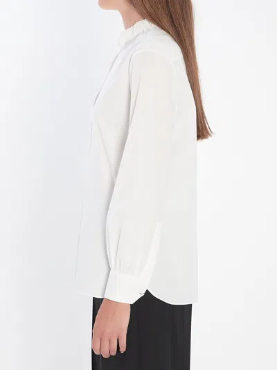 Saint Laurent Shirt In Cotton Poplin In White