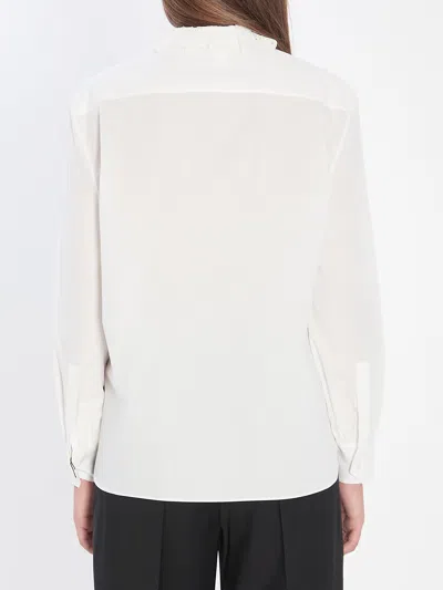 Saint Laurent Shirt In Cotton Poplin In White