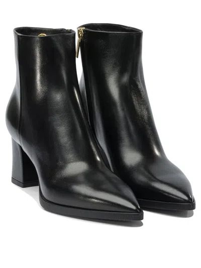 Santoni "estel" 65 Mm Ankle Boots In Black