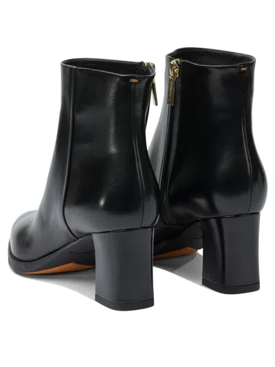 Santoni "estel" 65 Mm Ankle Boots In Black