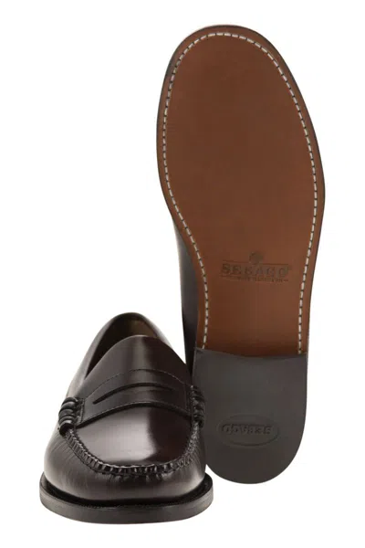 Sebago Round Toe Slip-on Moccasins With Cut-out Upper Design In Black