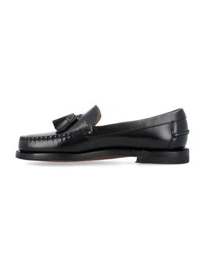 Sebago Classic Dan Multi Tassel Leather Loafers In Black