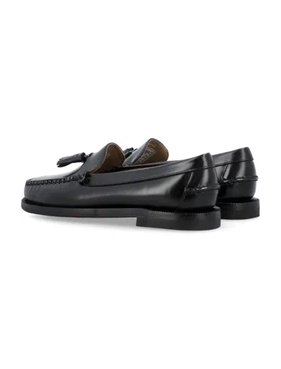 Sebago Classic Dan Multi Tassel Leather Loafers In Black