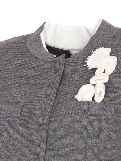 Self-portrait Grey Crochet Flower Cardigan Clothing