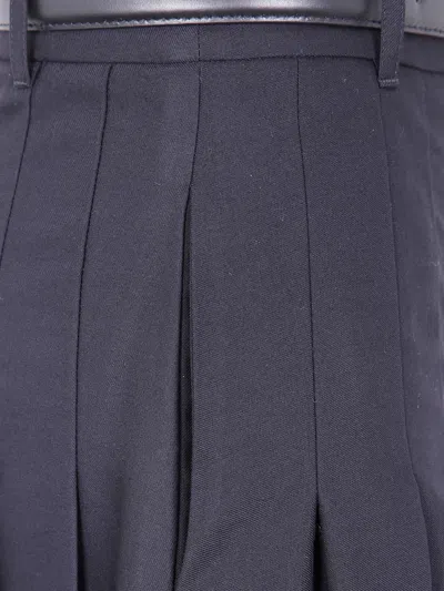 Self-portrait Pleated Twill Midi Skirt In Gray