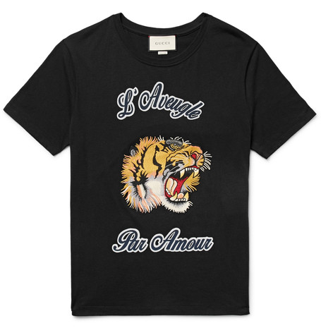 gucci tiger shirt black