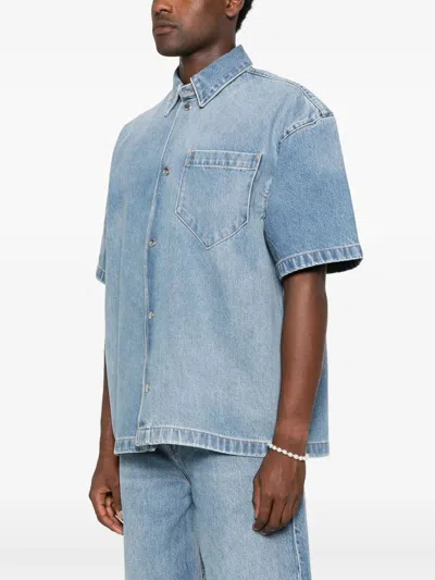 Seven For All Mankind Over Camp Mason Short Sleeves Shirt In Blue