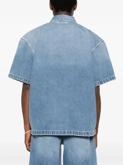 Seven For All Mankind Over Camp Mason Short Sleeves Shirt In Blue