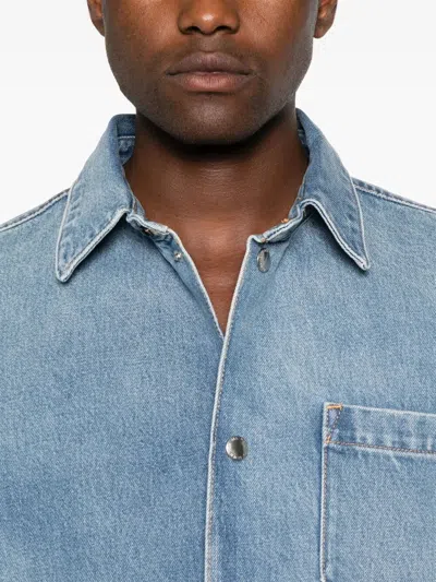 Seven For All Mankind Over Camp Mason Short Sleeves Shirt In Blue