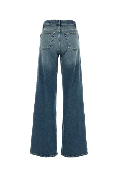 Seven Stretch Denim Lotta Wide-leg Jeans In Blue