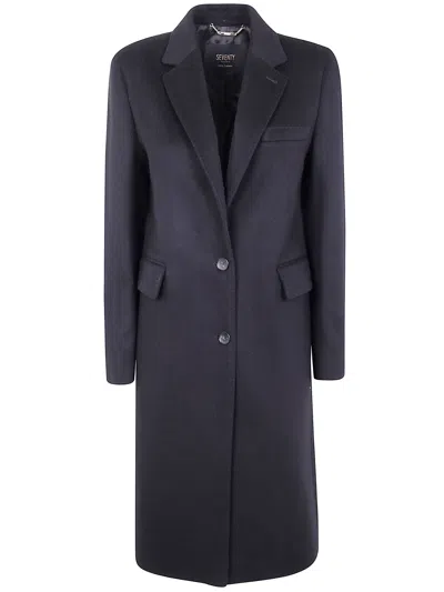 Seventy Notched-lapel Coat In Blue